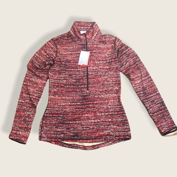 Nike Pro Pullover Womens Large Red Dri-Fit - Picture 1 of 3